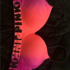 PINK Victoria's Secret Black and Pink Sports Bra